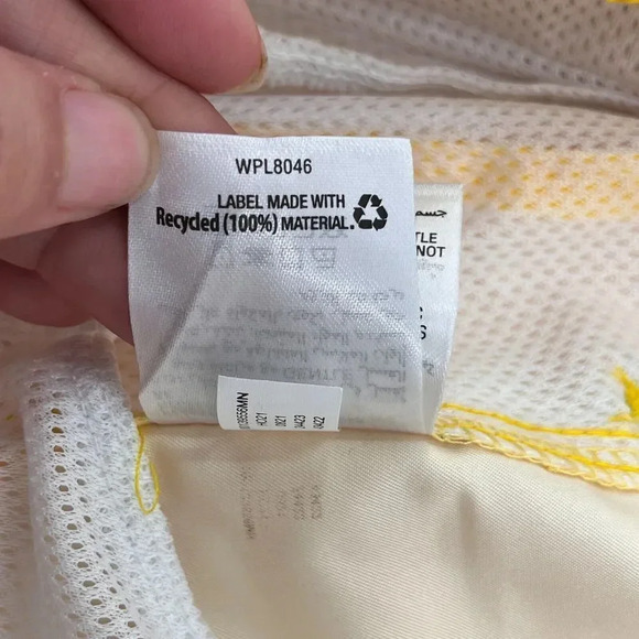 Club Room Lined Swim Trunks Mens XXL Yellow Quick Dry Novelty Print 7"Inseam - Picture 9 of 12